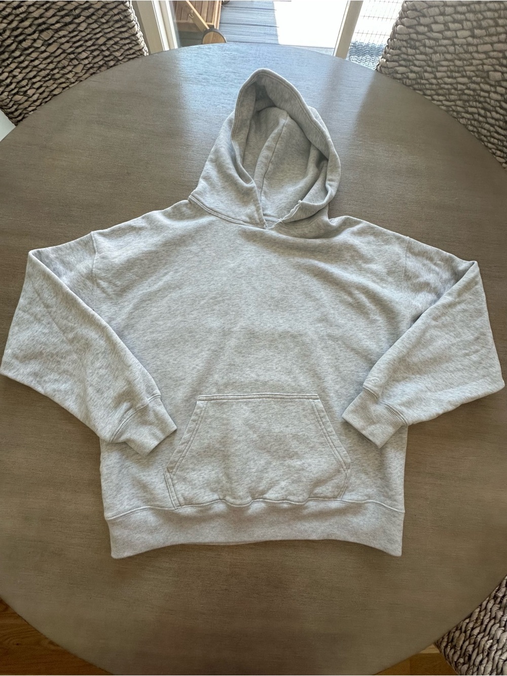 Hollister distressed oversized cozy Gray Hooded Sweatshirt - girls XS